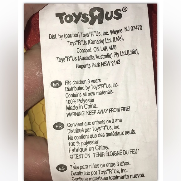 Dragon red gold costume yellow TOYS R US Toddler 3T Working ROAR Sound COSTUME 3 - Picture 9 of 15